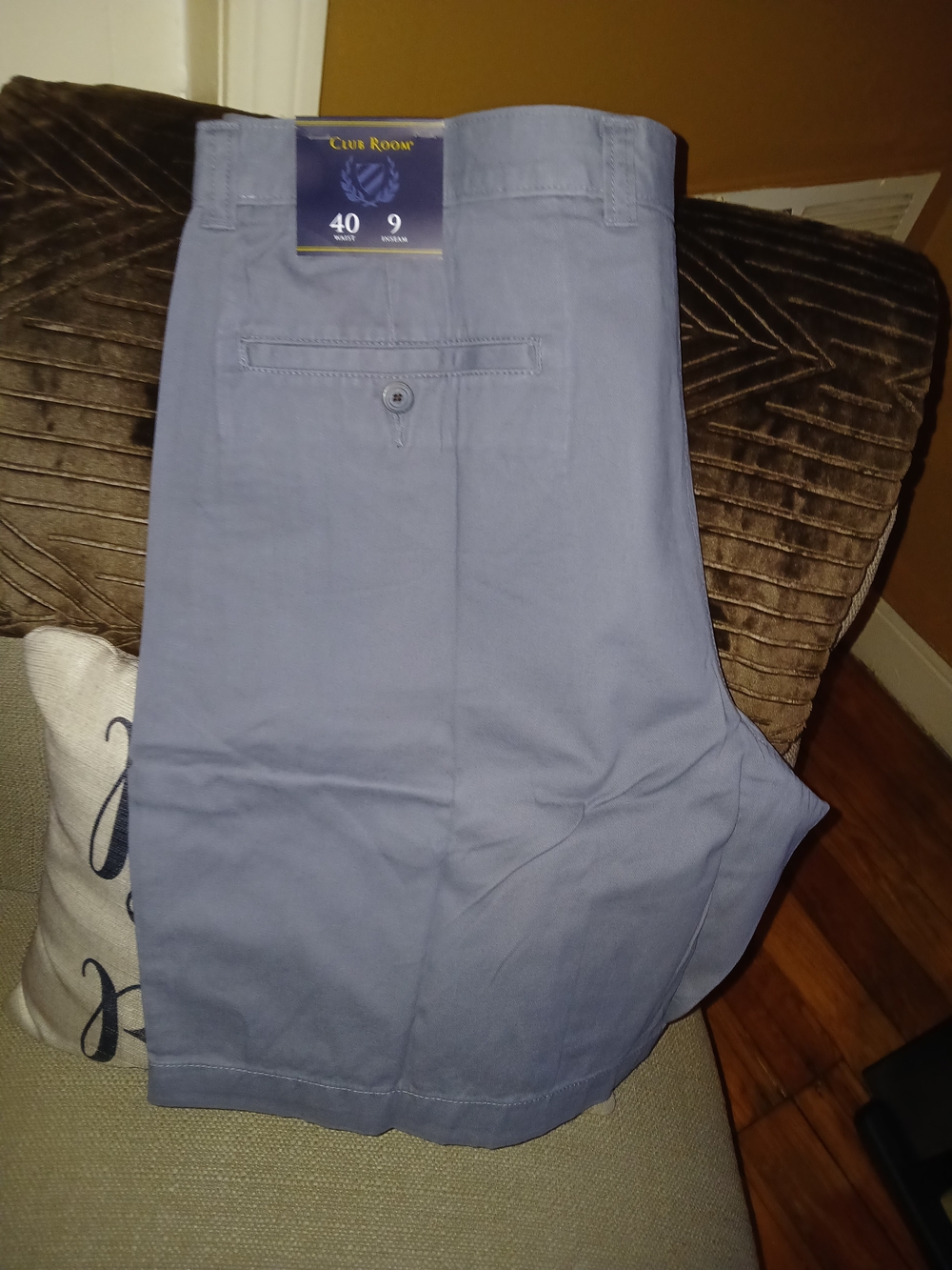 Club Room Men’s Slate Blue Flat Front Shorts
